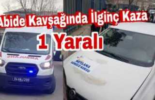 Ağrı merkezde trafik kazası 1  yaralı