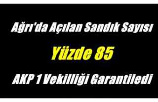 Ağrı'da AKP 1 Milletvekilliğini Garantiledi