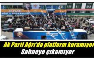 Ak Parti Ağrı’da platform kuramıyor ,sahneye...