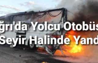 Ağrı'da seyir halindeki yolcu otobüsünde...