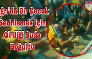 Ağrı'da Bir Çocuk Serinlemek İçin Girdiği...