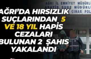 Ağrı da Hırsızlık Suçlusu 2 Firari Yakalandı