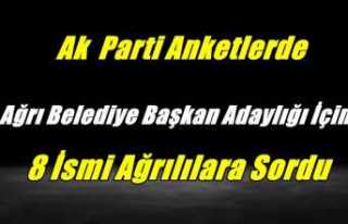 Ak Parti Anketlerde Ağrı İçin 8 Aday İsmi Sordu