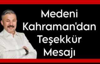 Medenî Kahraman"dan Teşekkür Mesajı