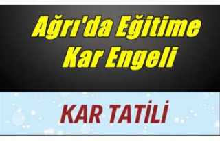 Ağrı'da Eğitime Kar Engeli