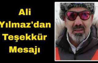 Ali Yılmaz’dan taziye teşekkür mesajı