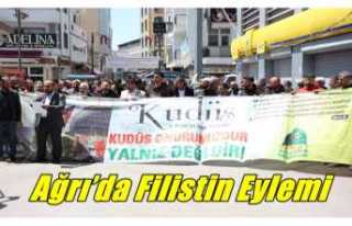 Ağrı’da Filistin’deki katliam için basın açıklaması...