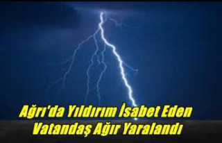 Ağrı'da Yıldırım İsabet Eden Vatandaş...