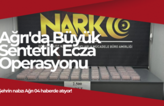 Ağrı'da Büyük Sentetik Ecza Operasyonu