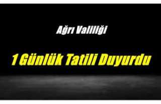 Ağrı Valiliği KAR Tatiline İlişkin Açıklama...