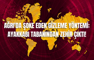 Ağrı'da Şoke Eden Gizleme Yöntemi: Ayakkabı...