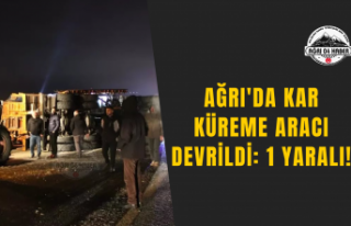 Ağrı’da Kar Küreme Aracı Devrildi: 1 Yaralı!