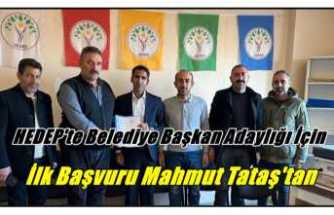 Belediye Başkan Adaylığı Sürecini Başlatan HEDEP'te İlk Başvuru Mahmut Tataş'tan