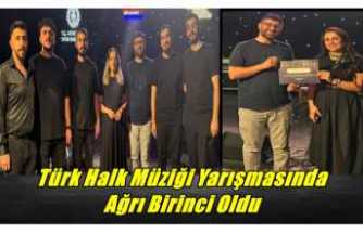 Türk Halk Müziği Yarışmasında  Ağrı Birinci Oldu