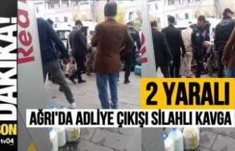 Ağrı'da Adliye çıkışı silahlı çatışma yaralılar var