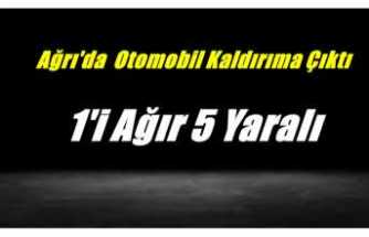Ağrı'da Otomobil Kaldırıma Çıktı 1'i Ağır 5 Yaralı