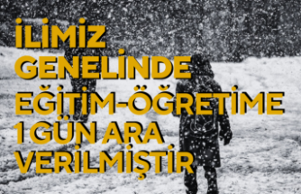 Ağrı'da Okullar 1 Gün Tatil Edildi