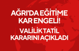 Ağrı'da Eğitime Kar Engeli! Valilik Tatil Kararını Açıkladı