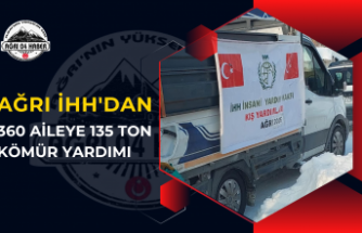 AĞRI İHH'DAN 360 AİLEYE 135 TON KÖMÜR YARDIMI