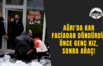 Ağrı'da Kar Faciadan Döndürdü: Önce Genç Kız, Sonra Araç!