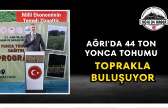 Ağrı'da 44 Ton Yonca Tohumu Toprakla Buluşuyor