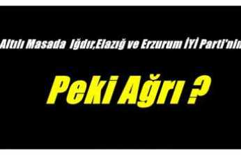 Altılı masa Iğdır,Erzurum ve Elazığ'da İYİ Parti Dedi,Peki Ağrı'da ?