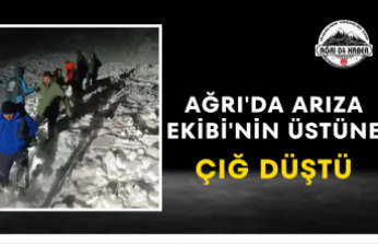 Ağrı'da Arıza Ekibi'nin Üstüne Çığ Düştü