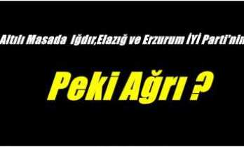 Altılı masa Iğdır,Erzurum ve Elazığ'da İYİ Parti Dedi,Peki Ağrı'da ?