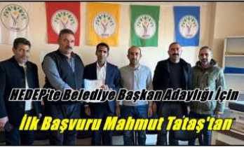 Belediye Başkan Adaylığı Sürecini Başlatan HEDEP'te İlk Başvuru Mahmut Tataş'tan