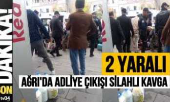 Ağrı'da Adliye çıkışı silahlı çatışma yaralılar var