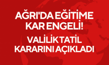 Ağrı'da Eğitime Kar Engeli! Valilik Tatil Kararını Açıkladı