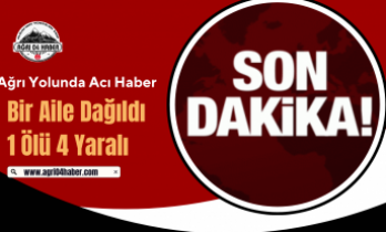 Ağrı Yolunda Acı Haber: Bir Aile Dağıldı 1 Ölü 4 Yaralı