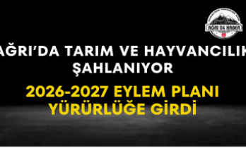 Ağrı'da Tarım Ve Hayvancılık Şahlanıyor 2026-2027 Eylem Planı Yürürlüğe Girdi