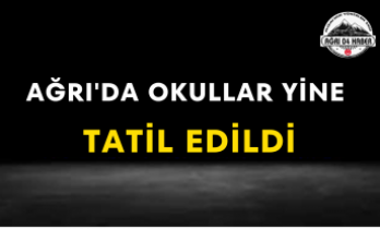Ağrı'da Okullar Yine Tatil Edildi