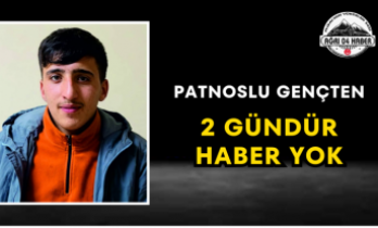 Patnoslu Gençten 2 Gündür Haber Yok