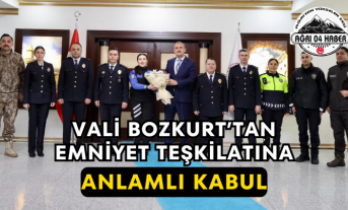 Vali Bozkurt’tan Emniyet Teşkilatına Anlamlı Kabul