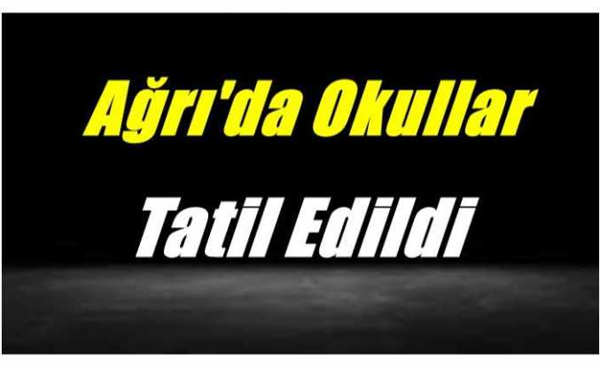 Ağrı'da Okullar Tatil Edildi