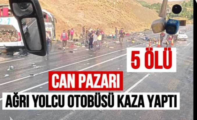 Ağrı Otobüsü Kaza Yaptı Ölü ve Yaralılar Var