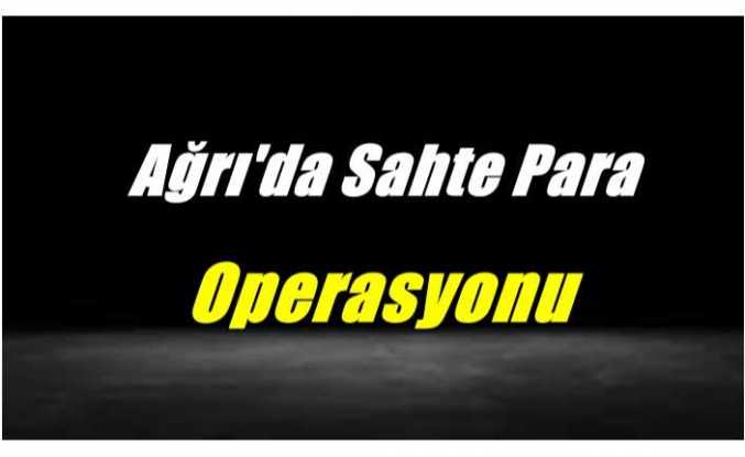 Ağrı'da Sahte Para Operasyonu