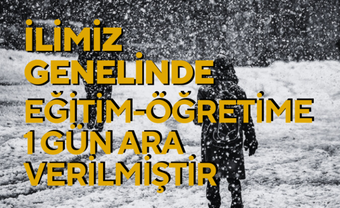 Ağrı'da Okullar 1 Gün Tatil Edildi