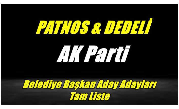 Ak Parti Patnos Belediye Başkan Aday Adayları Tam Liste