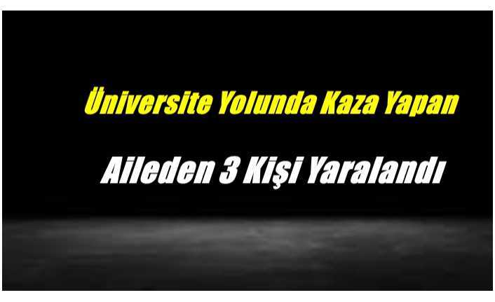 Üniversiteye giden yolda kaza yapan Ağrılı aileden 3 kişi yaralandı