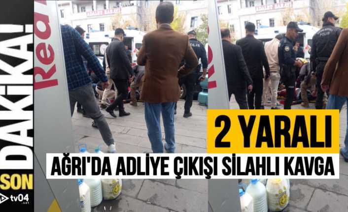 Ağrı'da Adliye çıkışı silahlı çatışma yaralılar var