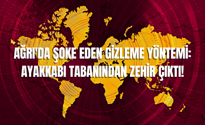 Ağrı'da Şoke Eden Gizleme Yöntemi: Ayakkabı Tabanından Zehir Çıktı!
