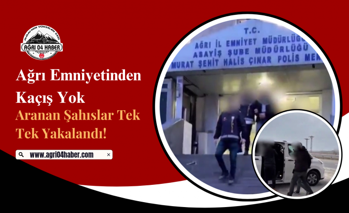Ağrı Emniyetinden Kaçış Yok: Aranan Şahıslar Tek Tek Yakalandı!