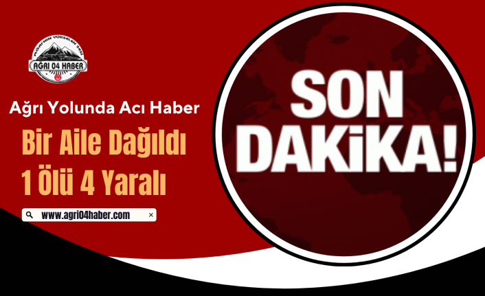 Ağrı Yolunda Acı Haber: Bir Aile Dağıldı 1 Ölü 4 Yaralı